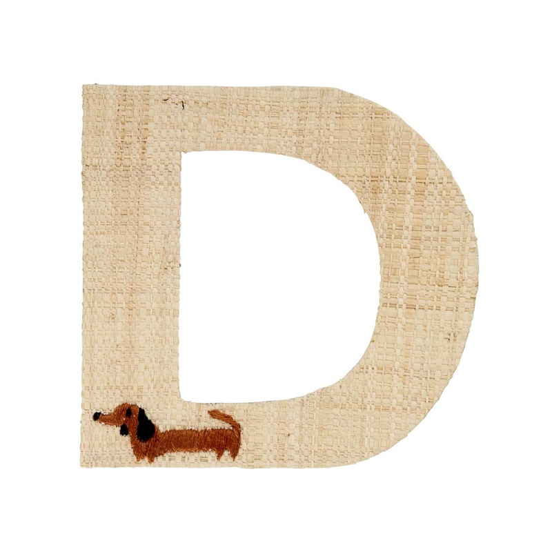Buchstaben-Sticker D & DACKEL in natur von rice