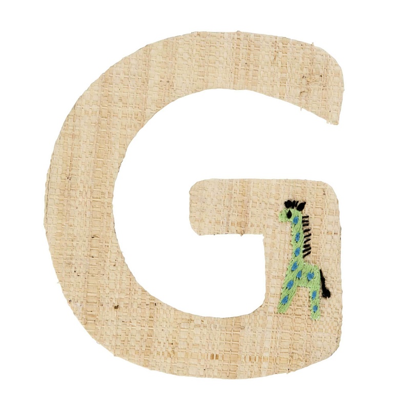 Buchstaben-Sticker G & GIRAFFE in natur von rice