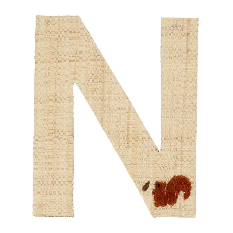 Buchstaben-Sticker N & EICHHÖRNCHEN in natur von rice