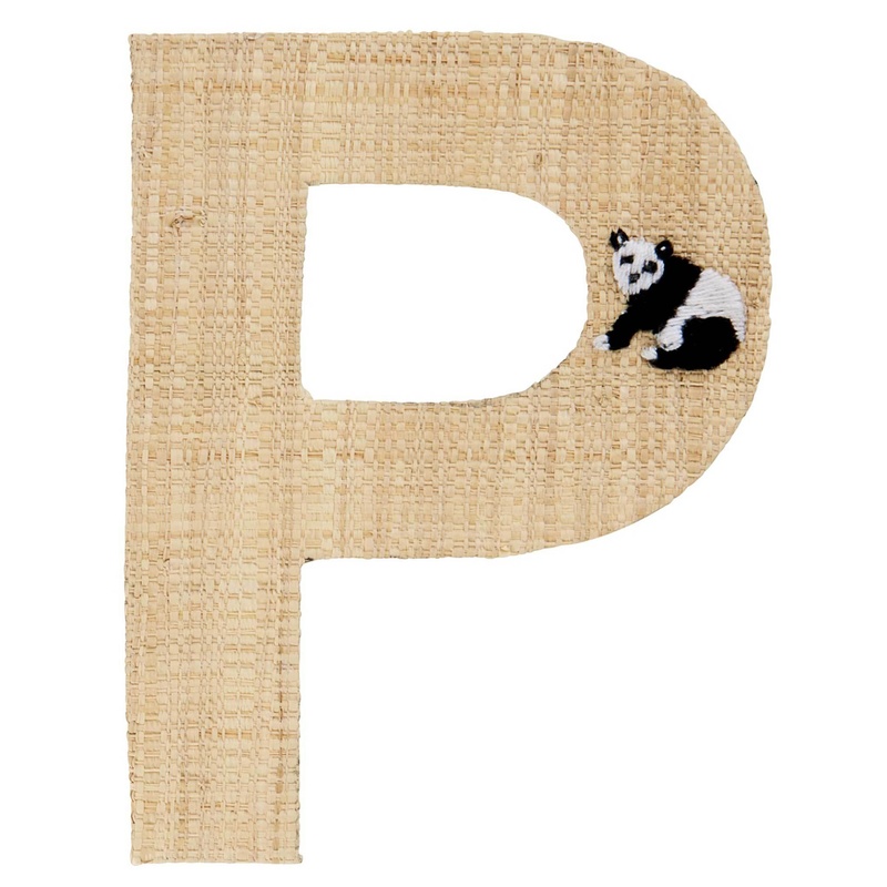 Buchstaben-Sticker P & PANDA in natur von rice