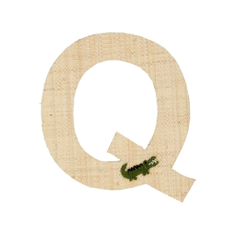 Buchstaben-Sticker Q & KROKODIL in natur von rice