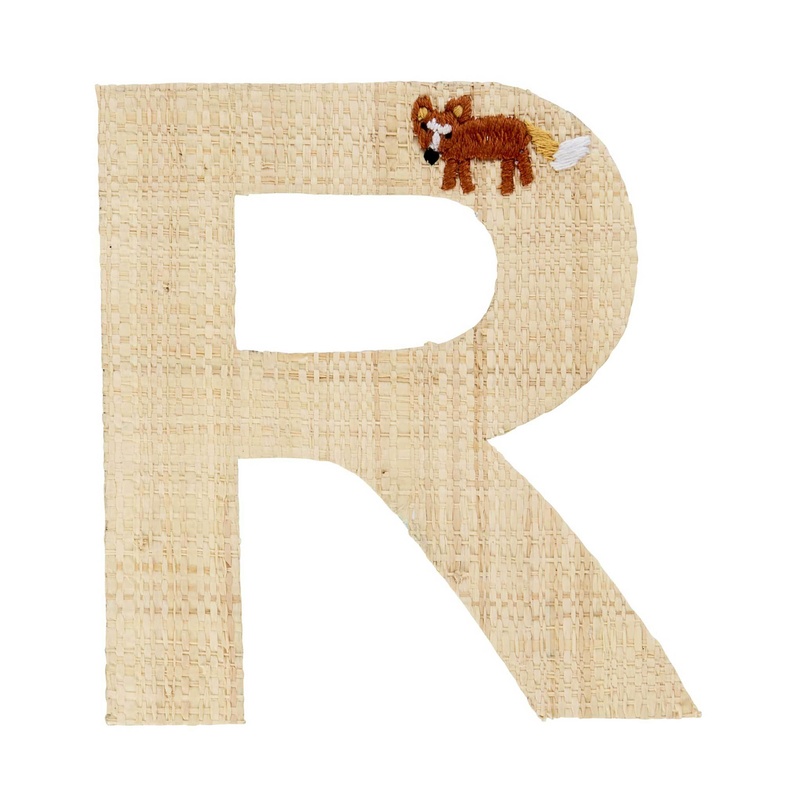 Buchstaben-Sticker R & FUCHS in natur von rice