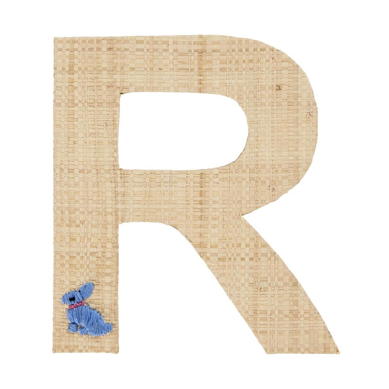 Buchstaben-Sticker R & HASE in natur von rice