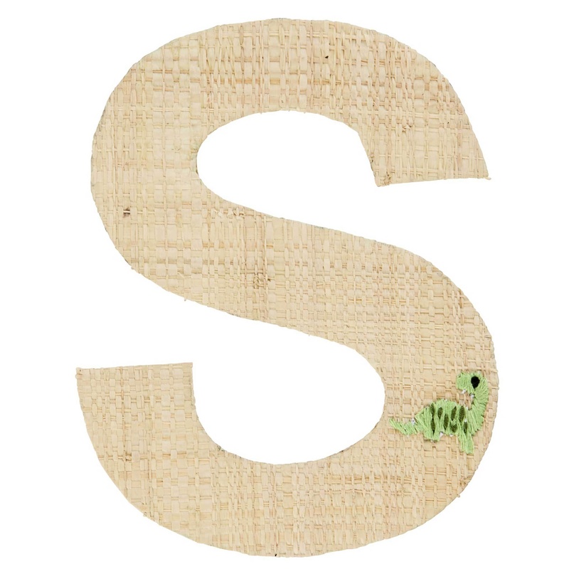 Buchstaben-Sticker S & DINOSAURIER in natur von rice