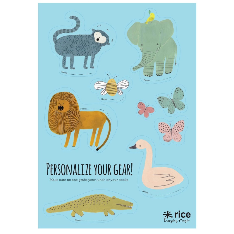 Sticker PERSONALIZE YOUR LUNCHBOX - JUNGLE von rice