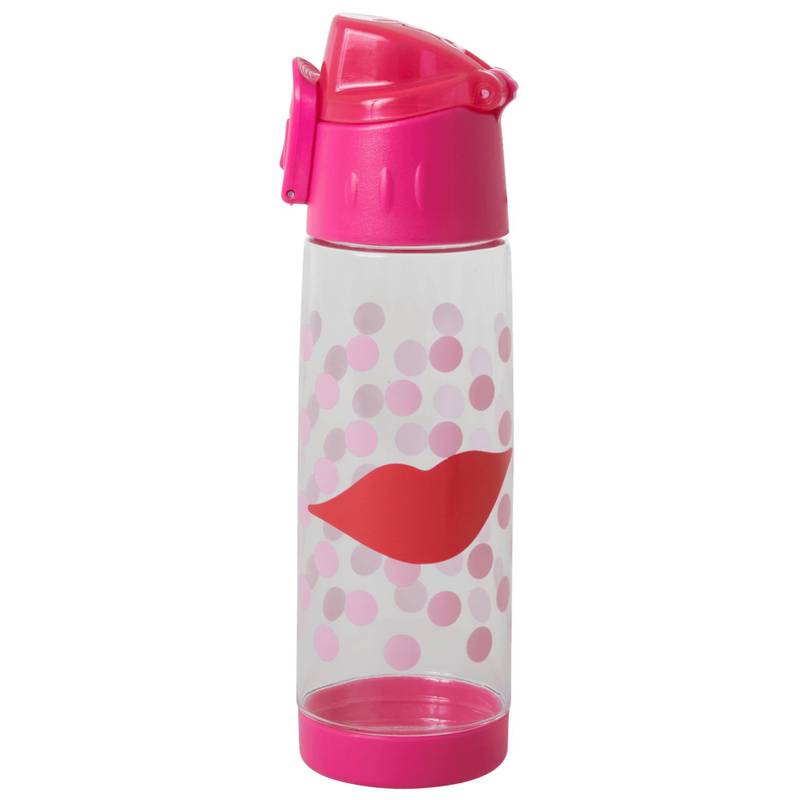 Trinkflasche KISS PRINT 0,5l in rosa von rice