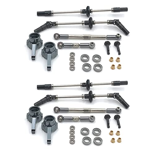 rieder 2X Upgrade Stahl Gear Vorder- und Rad Brücken Achse Lenk Schalen Kit fürMN D90 D91 MN96 MN99 MN99S 1/12 von rieder