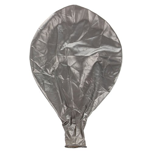 rieder 36-Latexballons (Premium-Helium-QualitäT), 12Er-Pack, ReguläRe Form - Silber von rieder