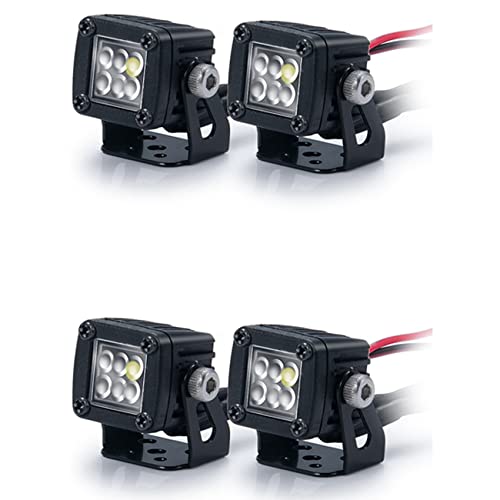rieder 4X Modifizierte Scheinwerfer Spotlights Car Top Lights Bumper Lights für AXIAL SCX10 TRX4 TRX6 1/10 RC Crawler Car,B von rieder