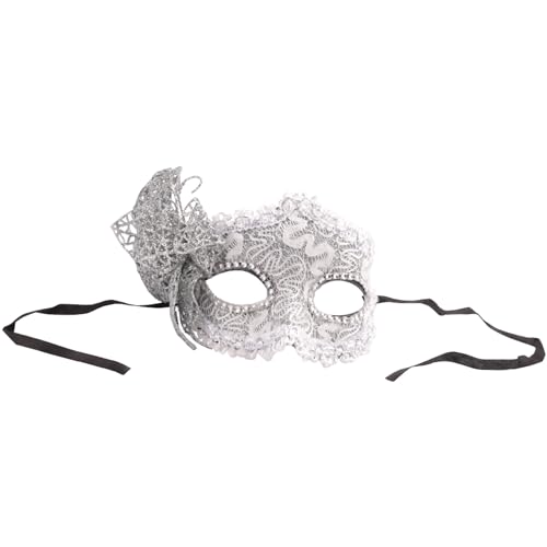 rieder R Frauen Reizvolle Maske venezianische Maskerade Party Karneval Gesichtsmaske, Augenmaske (silber) von rieder