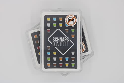 rindaero Quartett der Schnäpse/Schnapsquartett, das Partyquartett inkl. Trinkspiel/Quartett Alkohol/Kartenspiel Schnaps von rindaero