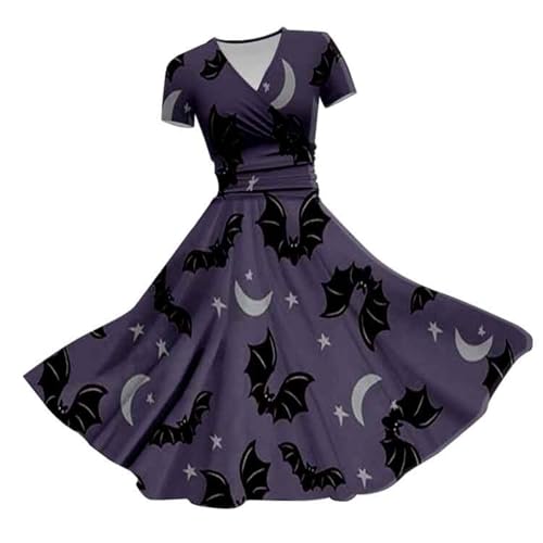 riou Halloween Damen Gothic Kleid Retro Gericht Cosplay Bodenlänge Hexenkostüm Glitzer PartykleidGothic mit Renaissance Cocktailkleid Mittelalter Kleid Roben Zweiteiliger Einfarbig von riou