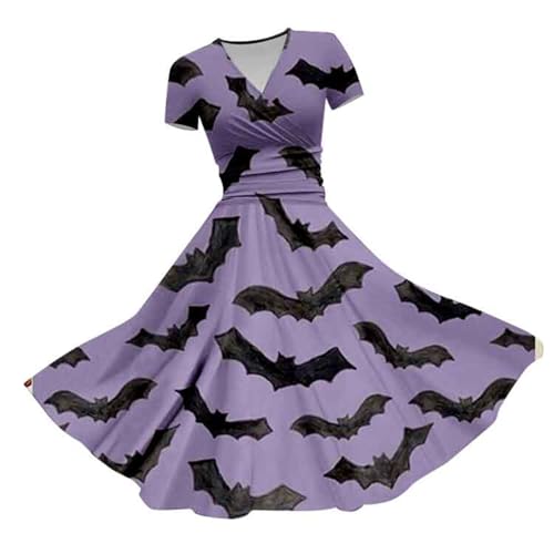 riou Halloween Kostüm Damen Gericht Vintage Elegant Lange Hexenkostüm Gothic Kleid Weich Hautfreundlich Herbstkleid Maxikleid Schnürkleid für Teenager Mädchen von riou