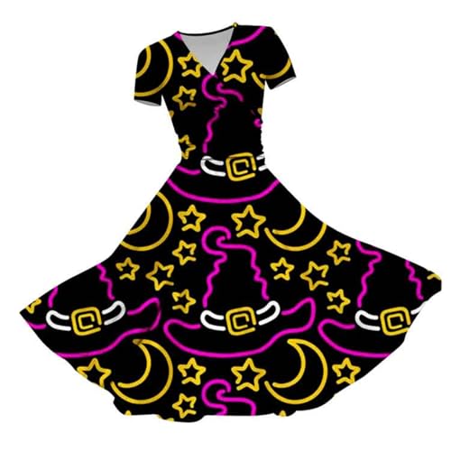 riou Halloween Kostüm Damen Gericht Vintage Elegant Lange Hexenkostüm Gothic Kleid Weich Hautfreundlich Herbstkleid Maxikleid Schnürkleid für Teenager Mädchen von riou