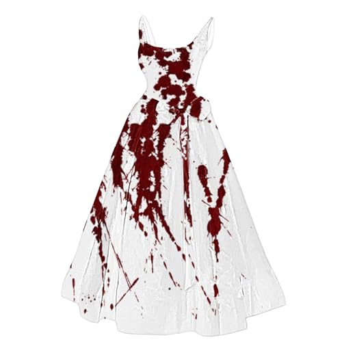 riou Halloween Kostüm Damen Retro Gericht Elegant Lange Hexenkostüm Prinzessin Halbarmkleid Gothic mit Renaissance Freizeitkleider Mittelalter Kleid für Erwachsene von riou
