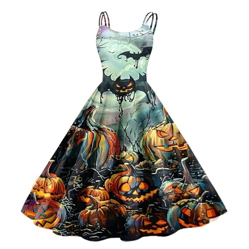 riou Halloween Kostüm Damen Steampunk Retro Cosplay Bodenlänge Abendkleid Kleidung Gothic Kleid Weich Hautfreundlich Midikleider Cosplay Dress Roben Zweiteiliger Einfarbig von riou