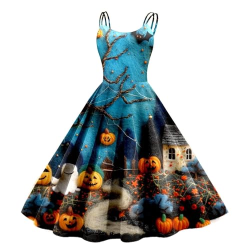 riou Halloween Kostüm Damen Steampunk Retro Cosplay Bodenlänge Abendkleid Kleidung Gothic Kleid Weich Hautfreundlich Midikleider Cosplay Dress Roben Zweiteiliger Einfarbig von riou