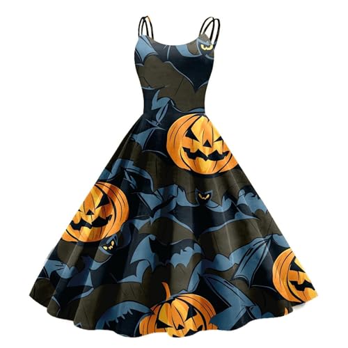 riou Halloween Kostüm Damen Steampunk Retro Cosplay Bodenlänge Abendkleid Kleidung Gothic Kleid Weich Hautfreundlich Midikleider Cosplay Dress Roben Zweiteiliger Einfarbig von riou