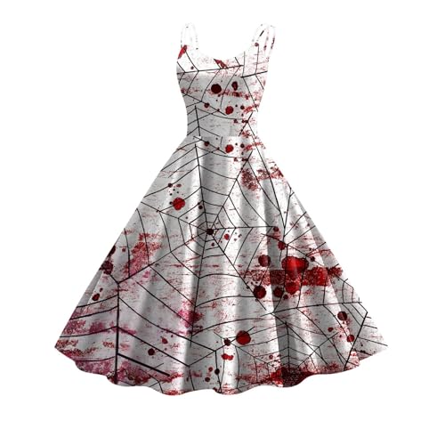 riou Halloween Mittelalter Kleid Damen Gericht Vintage Große Glockenärmel Hexenkostüm Prinzessin Kleid Gemütlich Atmungsaktiv Freizeitkleider Cosplay Dress für Erwachsene von riou
