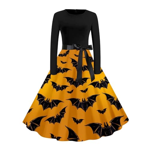 riou Halloween Prinzessinnenkleid Damen Steampunk Retro Cosplay Bodenlänge Festliche Kleider Gothic Kleid Gothic mit Renaissance Midikleider Mittelalter Kleid für Viktorianische Kostüm von riou