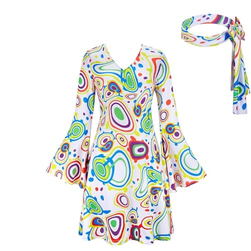 riou Mittelalterliche Hosen Herrenrüstung Damen 70er Jahre Kostüm Kleid für Damen Halloween Cosplay Kleidung Übergröße Mittelalterliches Ritterkostüm (White, M) von riou