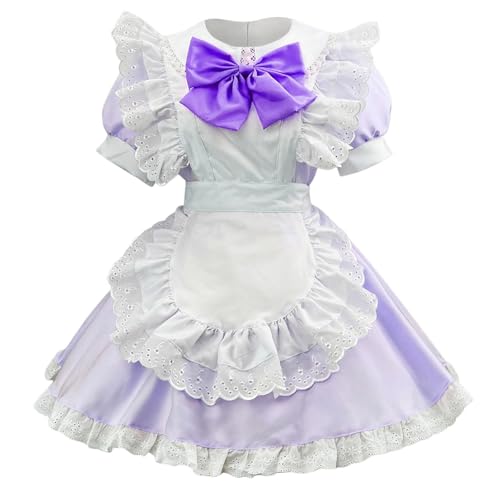 riou Mittelalterlicher Schild Funktionstüchtig Outfit Outfit Halloween Kleid Kostüm Klassische Schürze Damen Exotisch Kosten Kostüm Für Frauen Mittelalterlich (Purple, XL) von riou
