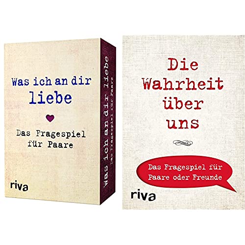 riva Verlag was ich an dir Liebe – Das Fragespiel für Paare & Die Wahrheit über Uns – Das Fragespiel für Paare oder Freunde von riva Verlag