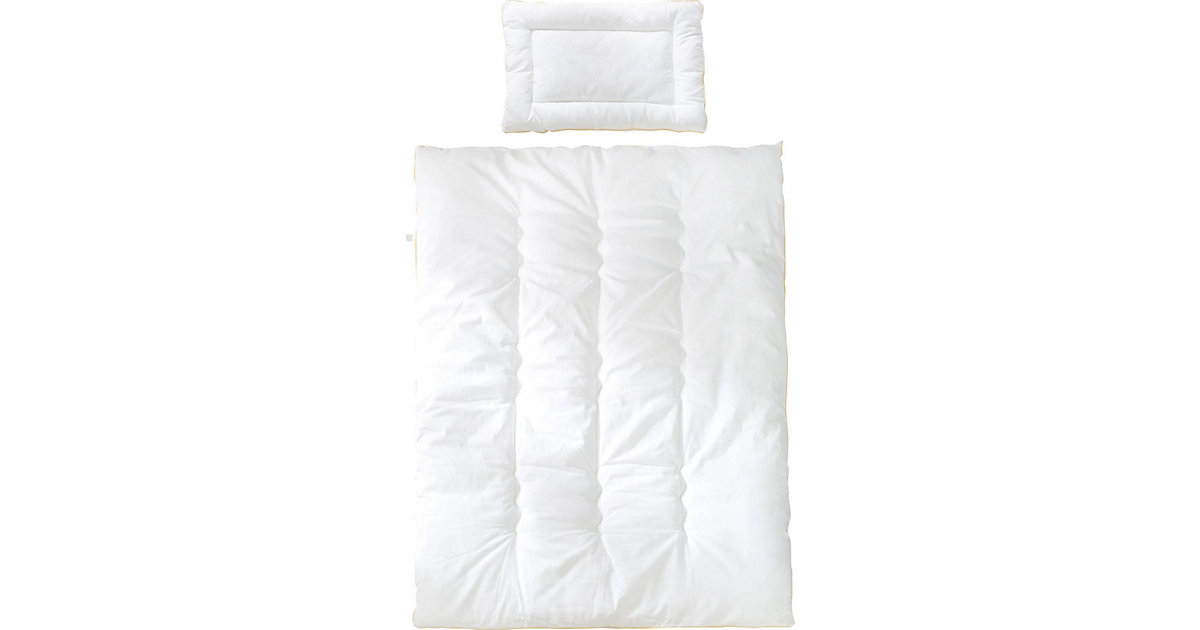 Baby-Bettset - Decke 100x130 cm, Kissen 40x60 cm weiß Baby-Bettset - Decke 100x130 cm, Kissen 40x60 cm weiß von roba