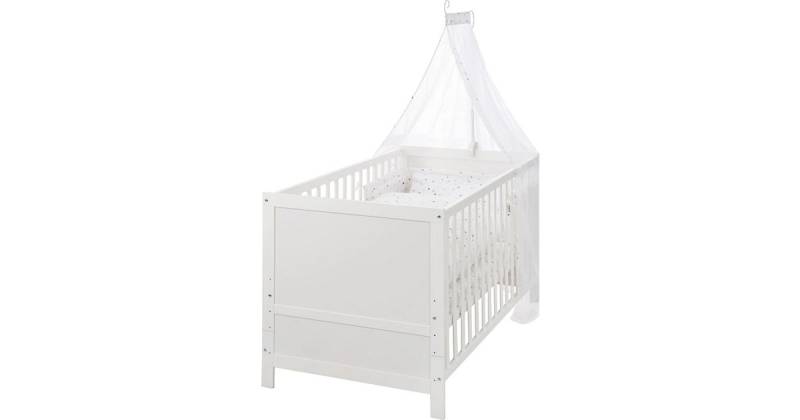 Kinderbettset, 70 x 140 cm Sternenzauber grau weiß von roba