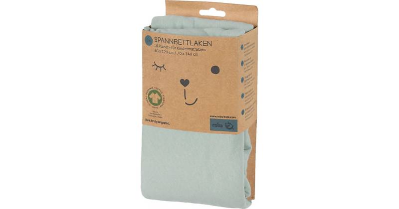 Spannbettlaken Jersey, 70x140 cm Lil Planet frosty green grün Gr. 70 x 140 von roba