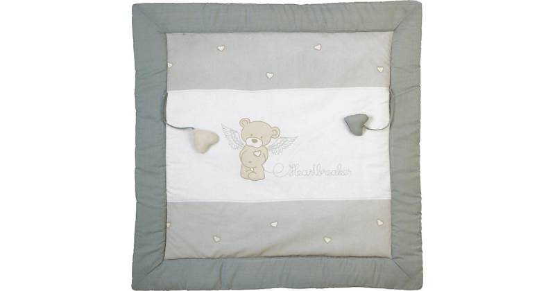 Spiel- und Krabbeldecke Heartbreakerbär, 100x100 cm grau Modell 1 Gr. 100 x 100 von roba