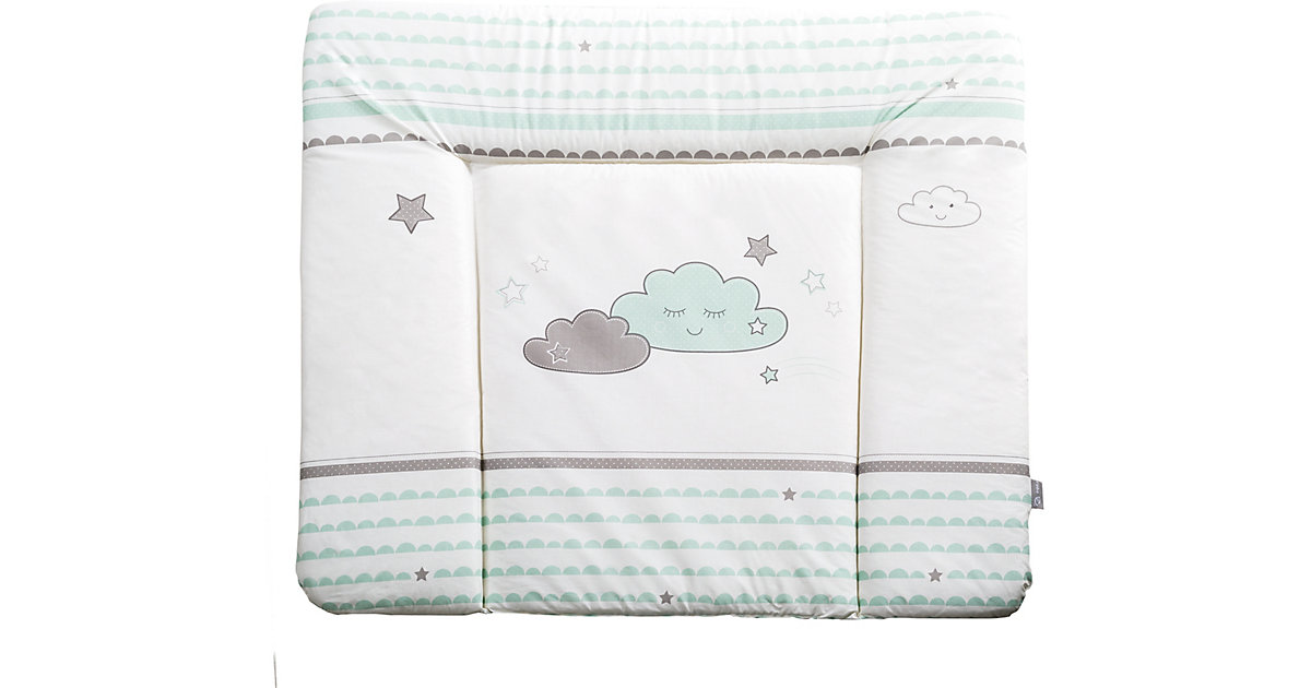 Wickelauflage Happy Cloud, mint/ taupe, 85 x 75 cm von roba