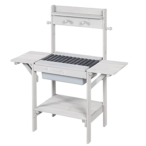 roba Matschküche 'BBQ', Kinder-Outdoor-Gartenküche für Wasser & Sand, wetterfest, Massivholz, grau roba Matschküche 'BBQ', Kinder-Outdoor-Gartenküche für Wasser & Sand, wetterfest, Massivholz, grau von roba
