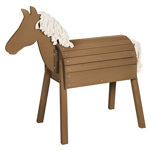 roba Outdoorspielpferd - Massivholz Teak - Voltigierpferd aus stabilem Holz - Gartenpferd mit Mähne und Schweif, Klein roba Outdoorspielpferd - Massivholz Teak - Voltigierpferd aus stabilem Holz - Gartenpferd mit Mähne und Schweif, Klein von roba