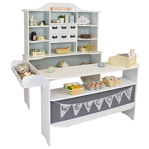 Roba Kaufladen Macaron Mint-Weiss aus Holz - Großer Kaufmannsladen für Kinder - Marktstand Roba Kaufladen Macaron Mint-Weiss aus Holz - Großer Kaufmannsladen für Kinder - Marktstand von roba