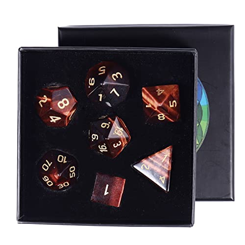 rockcloud Polyedrische DND-Würfel mit rotem Tigerauge, 7 Stück, heilender Kristallstein, handgefertigte Würfel mit Würfelbox, für RPG, MTG, Tischspiele, Heimbüro, Dekor rockcloud Polyedrische DND-Würfel mit rotem Tigerauge, 7 Stück, heilender Kristallstein, handgefertigte Würfel mit Würfelbox, für RPG, MTG, Tischspiele, Heimbüro, Dekor von rockcloud