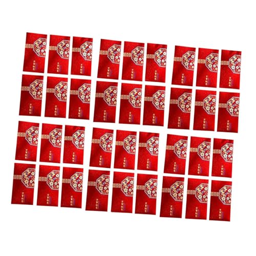 rockible 36 Stück Rote Umschläge für Chinesisches Mondjahr, Rote Taschen, Modisches Frühlingsfest, Glücksgeld Umschläge, Rote Pakete für Hochzeit, Style B von rockible