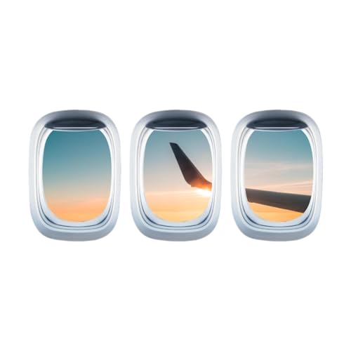 rockible 3X Flugzeugfenster-Wandaufkleber, PVC-Tapete für Schule und Zuhause, vielseitige Anwendung, Flugzeugflügel rockible 3X Flugzeugfenster-Wandaufkleber, PVC-Tapete für Schule und Zuhause, vielseitige Anwendung, Flugzeugflügel von rockible