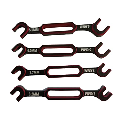 rockible 4Pcs Ball Tie Rod Removal Tool Spanner Ball Tie Rod Wrench Ball Tie Rod Demontage- und Montagewerkzeuge für LKW-Spielzeug-Auto-Ersatz, Rot rockible 4Pcs Ball Tie Rod Removal Tool Spanner Ball Tie Rod Wrench Ball Tie Rod Demontage- und Montagewerkzeuge für LKW-Spielzeug-Auto-Ersatz, Rot von rockible