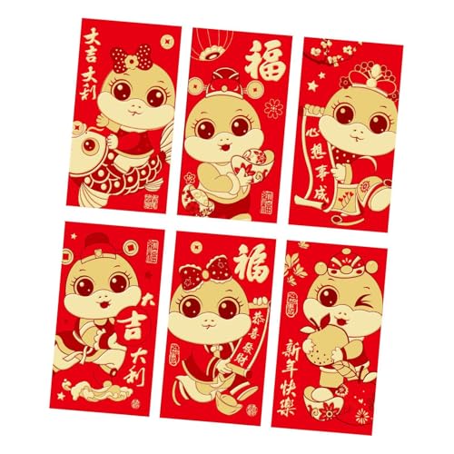 rockible 6 X Rote Umschläge Zum Chinesischen Neujahr, Mondneujahr Hong Bao, Niedliches Kreatives Frühlingsfest für Abschlussfeier, Gastgeschenke, Urlaub, Style E rockible 6 X Rote Umschläge Zum Chinesischen Neujahr, Mondneujahr Hong Bao, Niedliches Kreatives Frühlingsfest für Abschlussfeier, Gastgeschenke, Urlaub, Style E von rockible