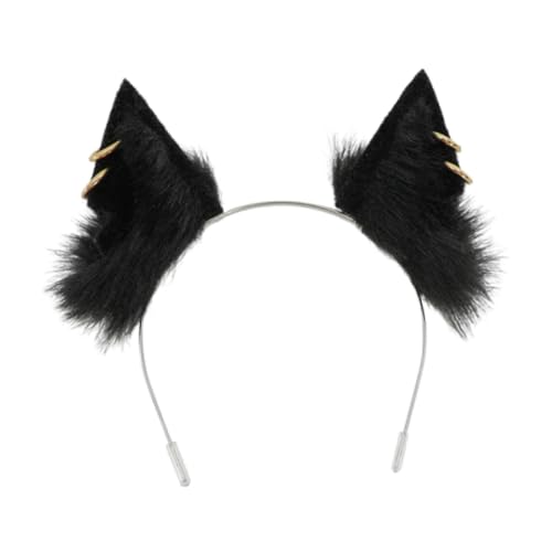 rockible Animal Ohr Stirnband Puppenkostüm schöne Cosplay -Requisiten Kopfstückhaarhoop für Halloween Party Carnival Dress Up Masquerade, Schwarz von rockible