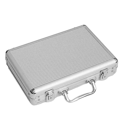 rockible Chip Etui, Leerer Schutz, Aufbewahrungskoffer mit Schloss, Professioneller Kartenhalter Aus Aluminiumlegierung, Sammelbox, Organizer Halter rockible Chip Etui, Leerer Schutz, Aufbewahrungskoffer mit Schloss, Professioneller Kartenhalter Aus Aluminiumlegierung, Sammelbox, Organizer Halter von rockible