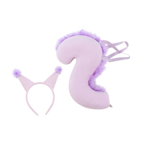 rockible Eichhörnchen-Ohren und Schwanz-Set, Cosplay-Haarreifen für Maskerade-Bühnenauftritt, Lila rockible Eichhörnchen-Ohren und Schwanz-Set, Cosplay-Haarreifen für Maskerade-Bühnenauftritt, Lila von rockible