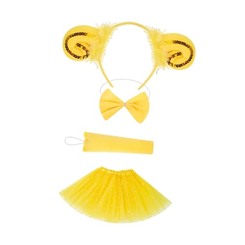 rockible Lammkostüm-Set mit Ohren und Schwanz für Geburtstag, Halloween, Bühnenauftritt, Gelb rockible Lammkostüm-Set mit Ohren und Schwanz für Geburtstag, Halloween, Bühnenauftritt, Gelb von rockible