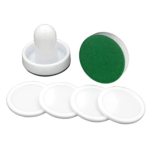 rockible Luft Hockey Schläger und Pucks Set, Ideal für Kinder und Erwachsene, Hochwertiges Zubehör für Spieltische, Weiß von rockible