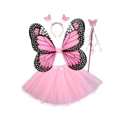 rockible Mädchen Fairy Kostüm Set Butterfly Wing für Die Partybühne Performance Halloween, Solider Rock rockible Mädchen Fairy Kostüm Set Butterfly Wing für Die Partybühne Performance Halloween, Solider Rock von rockible