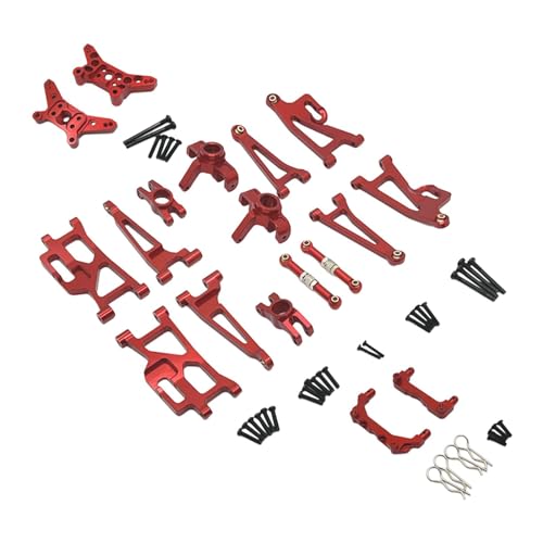 rockible RC-Car-Metall-Upgrade-Kits im Maßstab 1:14, Karosseriesäule, R-Stifte, Lenkschalen für 14209, Rot von rockible