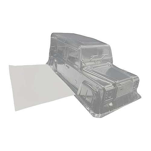 rockible RC-Karosserie, transparent, 300 mm, durchsichtig, Maßstab 1:10, RC-Auto-Karosserie für RC4WD /10 Fahrzeuge, DIY-Zubehör von rockible