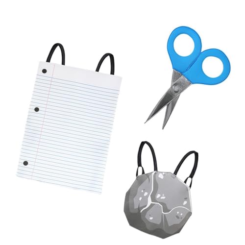 rockible Schere-Stein-Papier-Kostüm für, lustiges Cosplay-Halloween-Kostüm von rockible