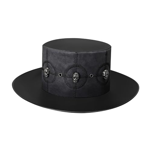 rockible Steampunk-Zylinder, Kopfbedeckung, Pestdoktor-Hut, Jazz-Hut für Punk, Cosplay, Halloween, Rave rockible Steampunk-Zylinder, Kopfbedeckung, Pestdoktor-Hut, Jazz-Hut für Punk, Cosplay, Halloween, Rave von rockible